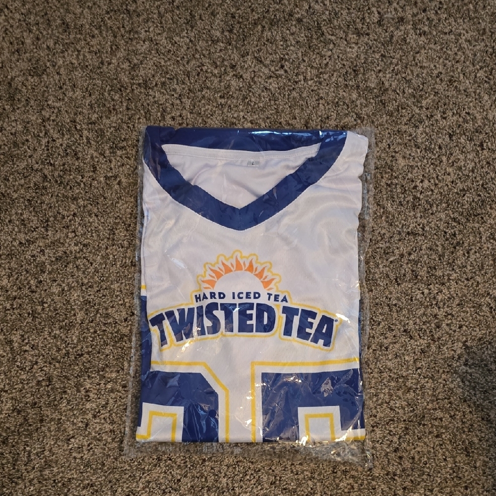 Twisted Adults White and Blue Jersey